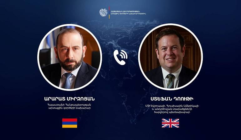 Phone conversation between FM of Armenia and UK Minister of State