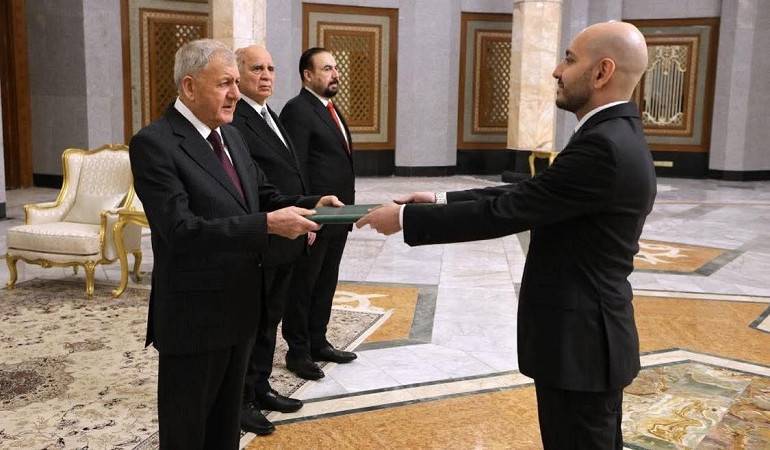 Ambassador of Armenia to Iraq presented his credentials to the President