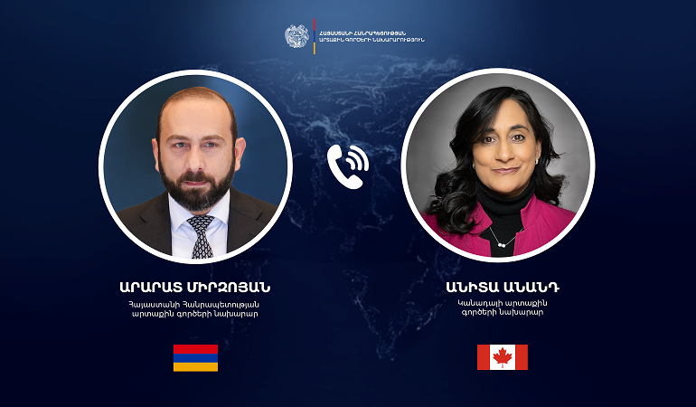 Հայաստանի և Կանադայի ԱԳ նախարարների հեռախոսազրույցը