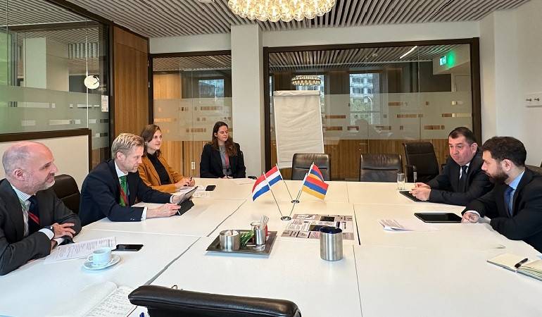 Meeting of Deputy Foreign Minister of Armenia Vahan Kostanyan with the Director General for Biodiversity of the Ministry of Agriculture, Fisheries, Food Security and Nature of the Netherlands Mark Roscam Abbing