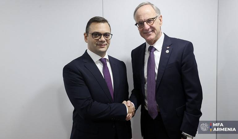 Meeting of Deputy Foreign Minister of Armenia Robert Abisoghomonyan with Parliamentary Secretary to the Minister of Foreign Affairs of Canada Robert Oliphant