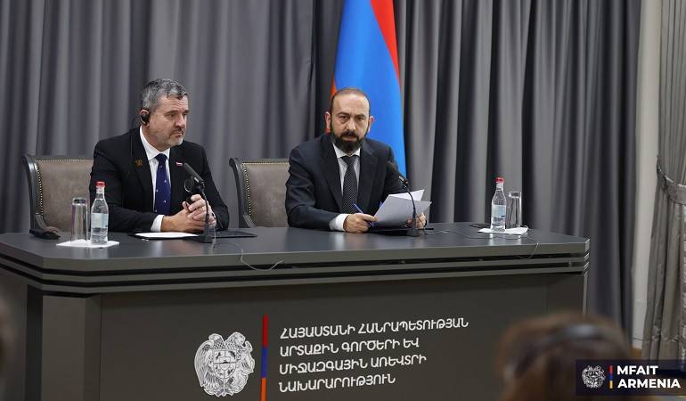 Հայաստանի ԱԳՄԱ նախարարի և Սլովենիայի արտաքին և եվրոպական գործերի նախարարի համատեղ մամուլի ասուլիսը