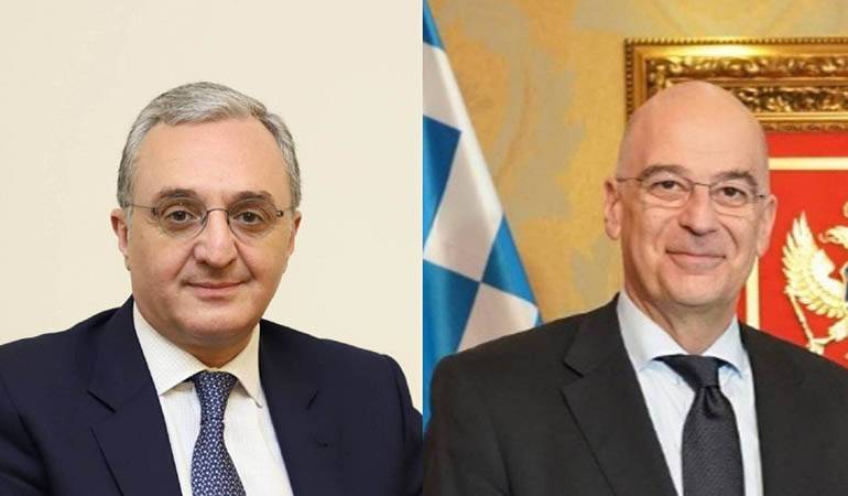 Entretien téléphonique entre le ministre des Affaires étrangères d’Arménie et son homologue grec