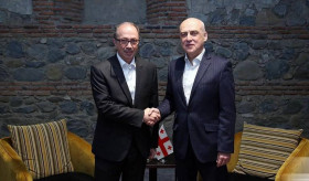 The meeting of Foreign Minister of Armenia Ara Aivazian with Minister of Foreign Affairs of Georgia David Zalkaliani