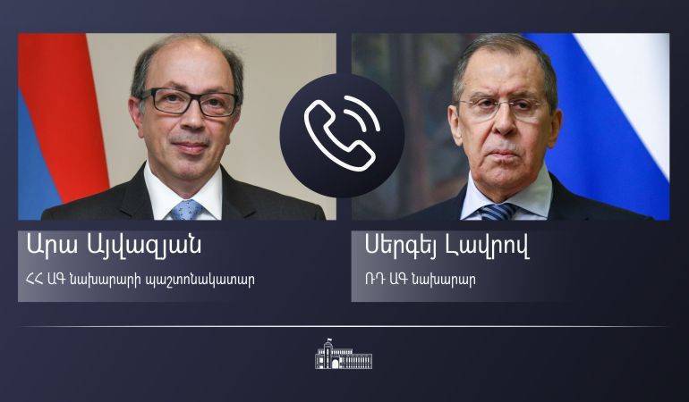 Phone conversation of Acting Foreign Minister of Armenia Ara Aivazian with Foreign Minister of Russia Sergey Lavrov