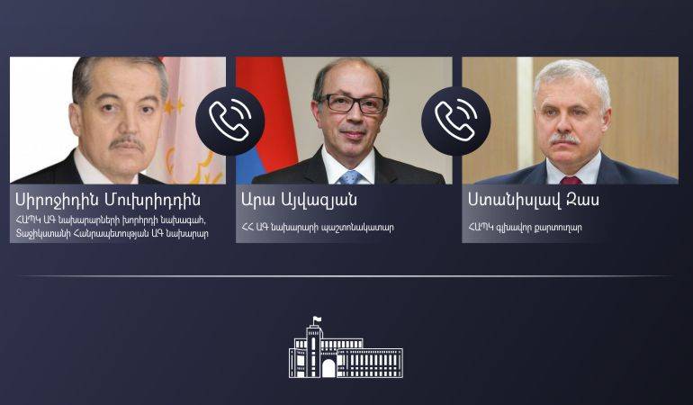 Acting Foreign Minister Ara Aivazian held phone conversations with the Chairperson of the CSTO Council of Foreign Ministers and the CSTO Secretary General