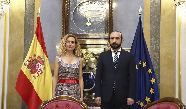 The meeting of the Minister of Foreign Affairs of Armenia with the President of the Congress of Deputies of the Kingdom of Spain