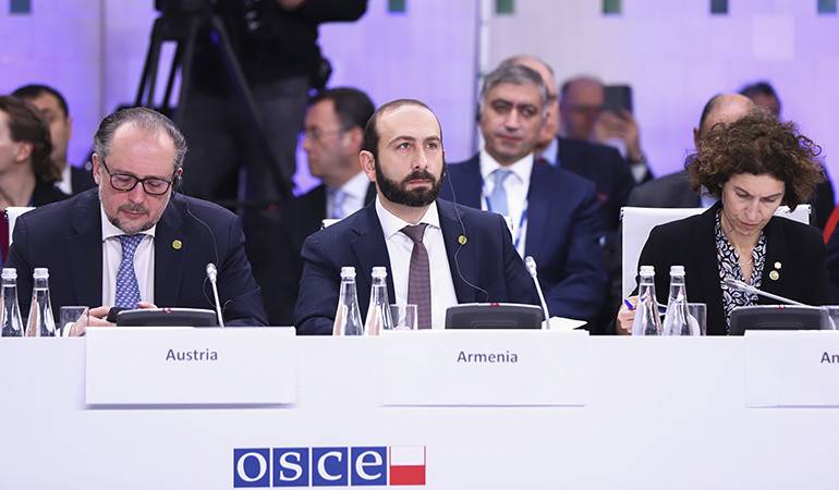 Minister of Foreign Affairs Ararat Mirzoyan’s remarks at the 29th OSCE Ministerial Council