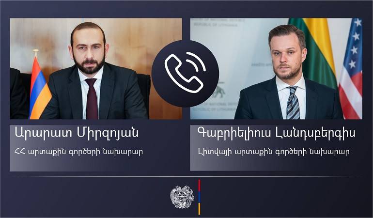 Телефонный разговор министра иностранных дел Армении с министром иностранных дел Литвы